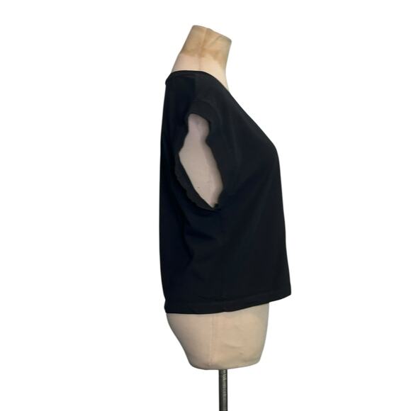 Zara black short sleeves V neck top size XS - Picture 11 of 14